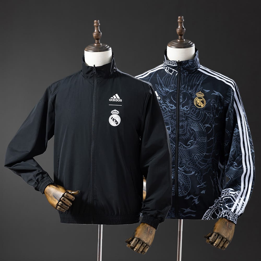 Corta‑Vento Reversível Real Madrid Preto & Dragão - Vista 1