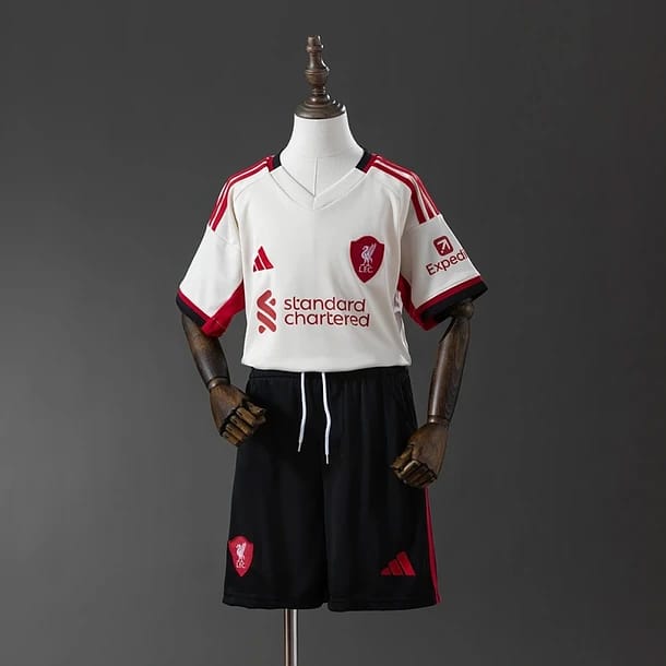 Kit Criança Liverpool Alternativa 2025/26 - Vista 1