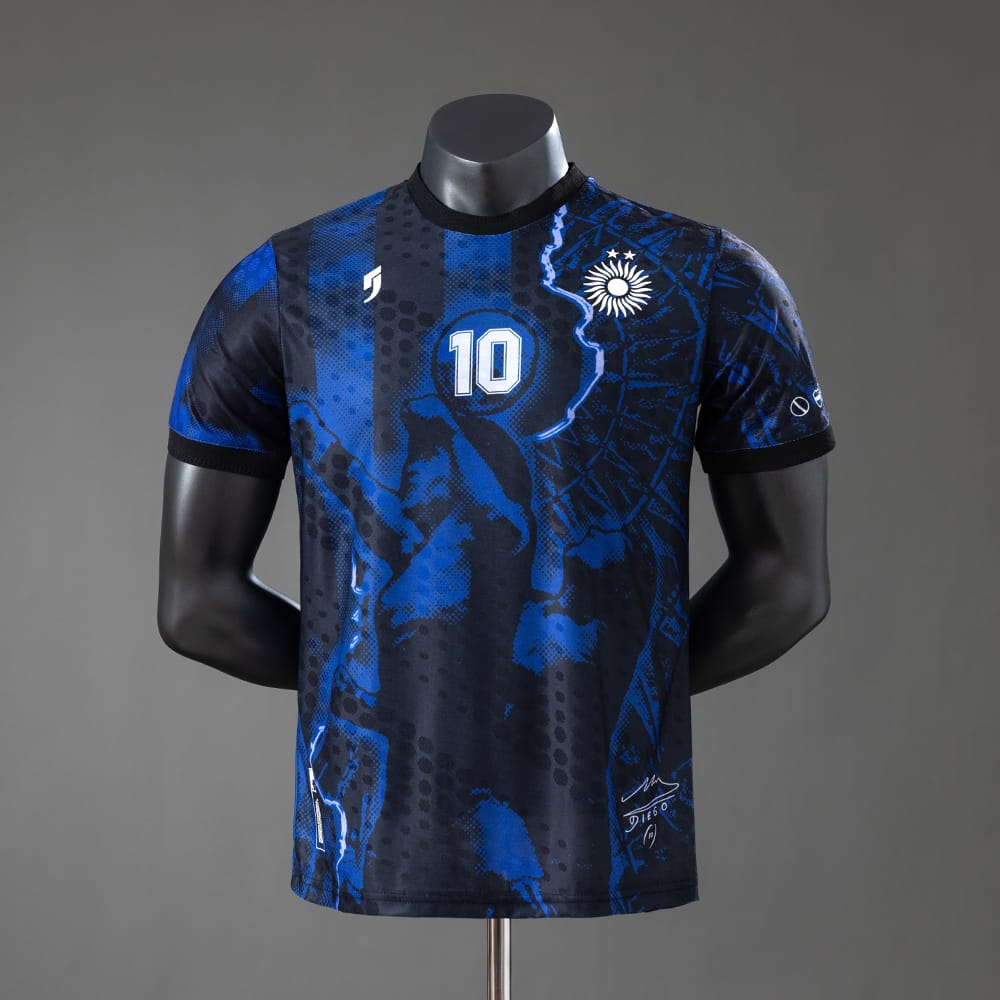 Camisola Edição Especial Maradona #10 Argentina Azul Versão Jogador - Vista 1