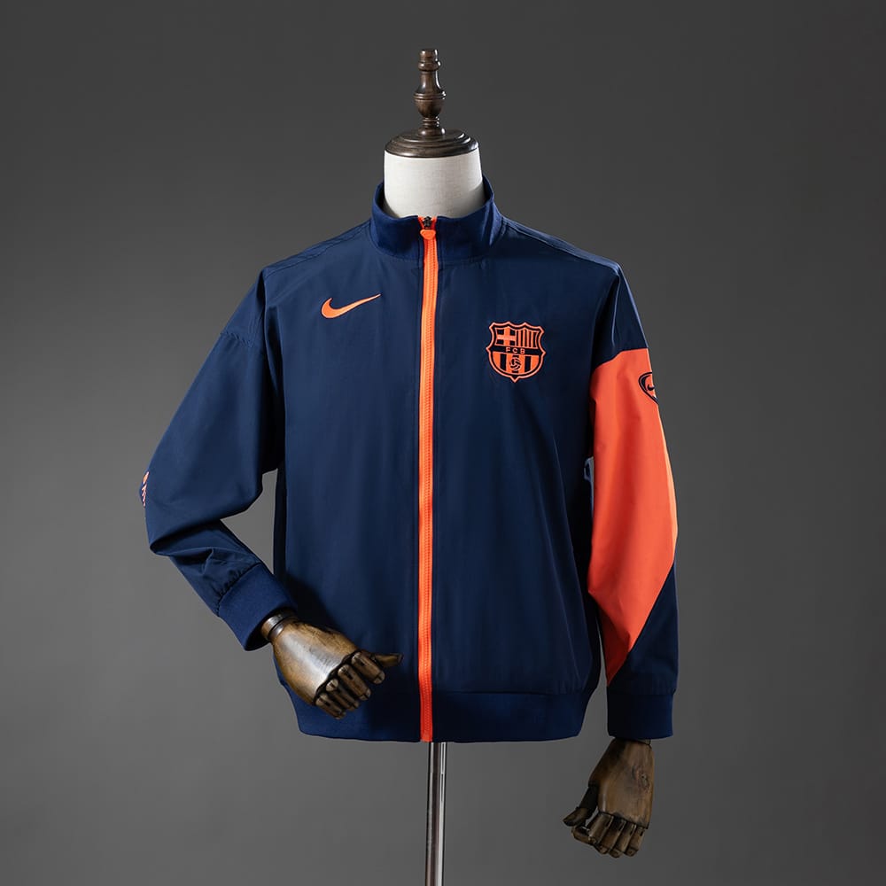 Corta‑Vento FC Barcelona Azul Marinho & Laranja - Vista 1