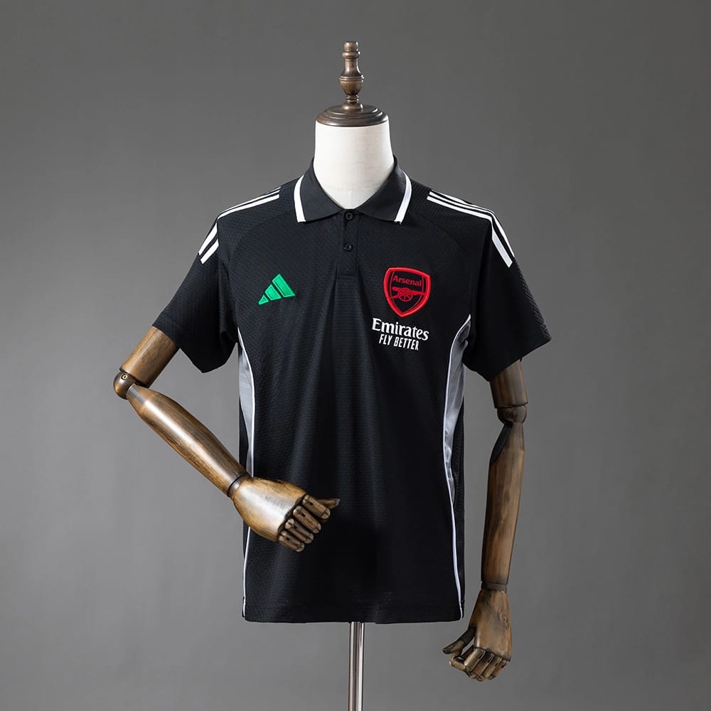 Polo Arsenal 2025/26 Preto - Vista 1