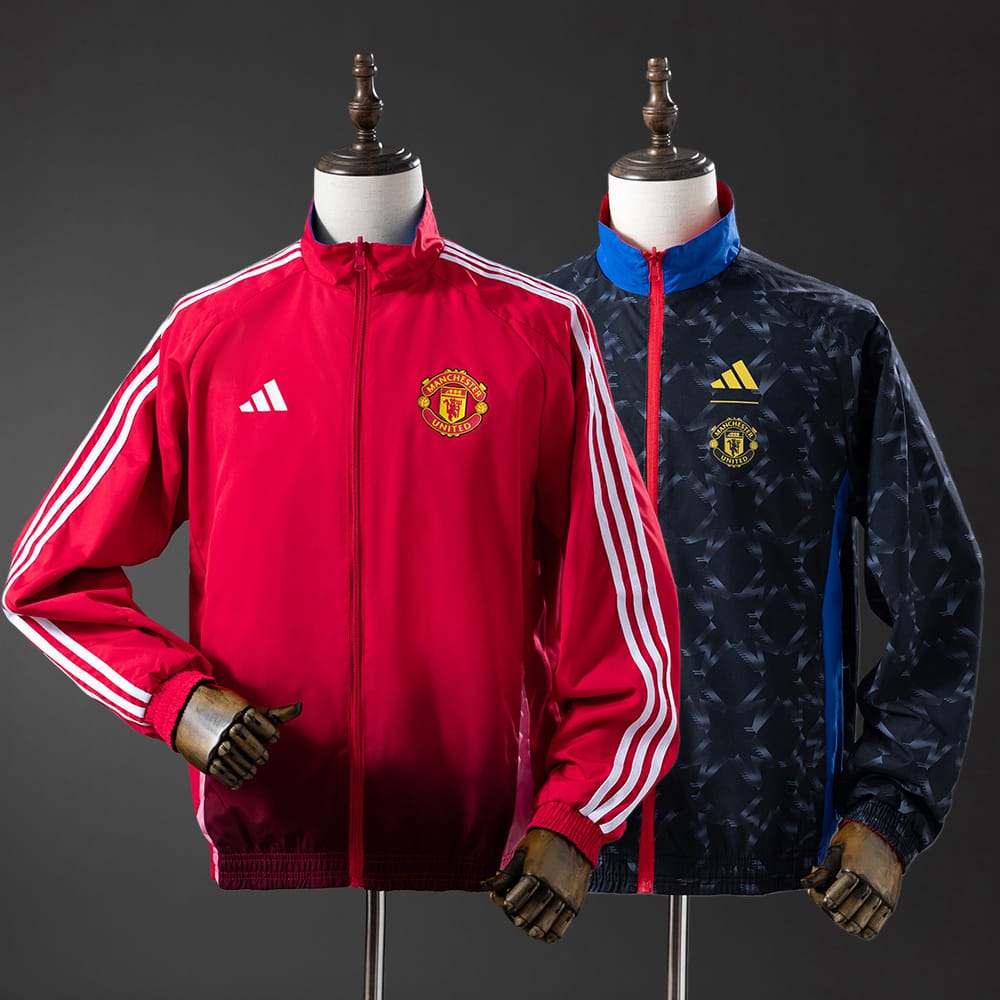 Corta‑Vento Reversível Anthem Manchester United Preto & Vermelho - Vista 1