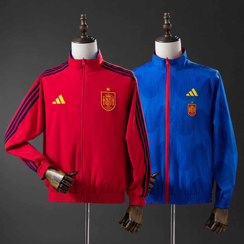 Casaco Reversível Corta-Vento Espanha 2026 Vermelho e Azul - Vista 1