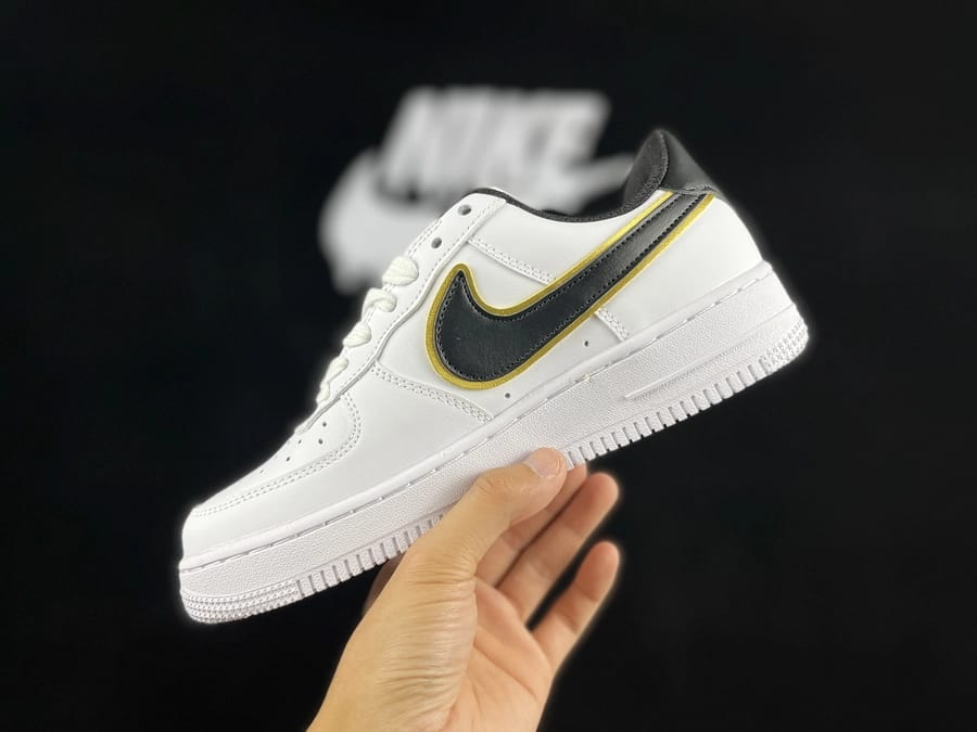 Air Force 1 Low Mini Swoosh Branco Amarelo - Vista 2