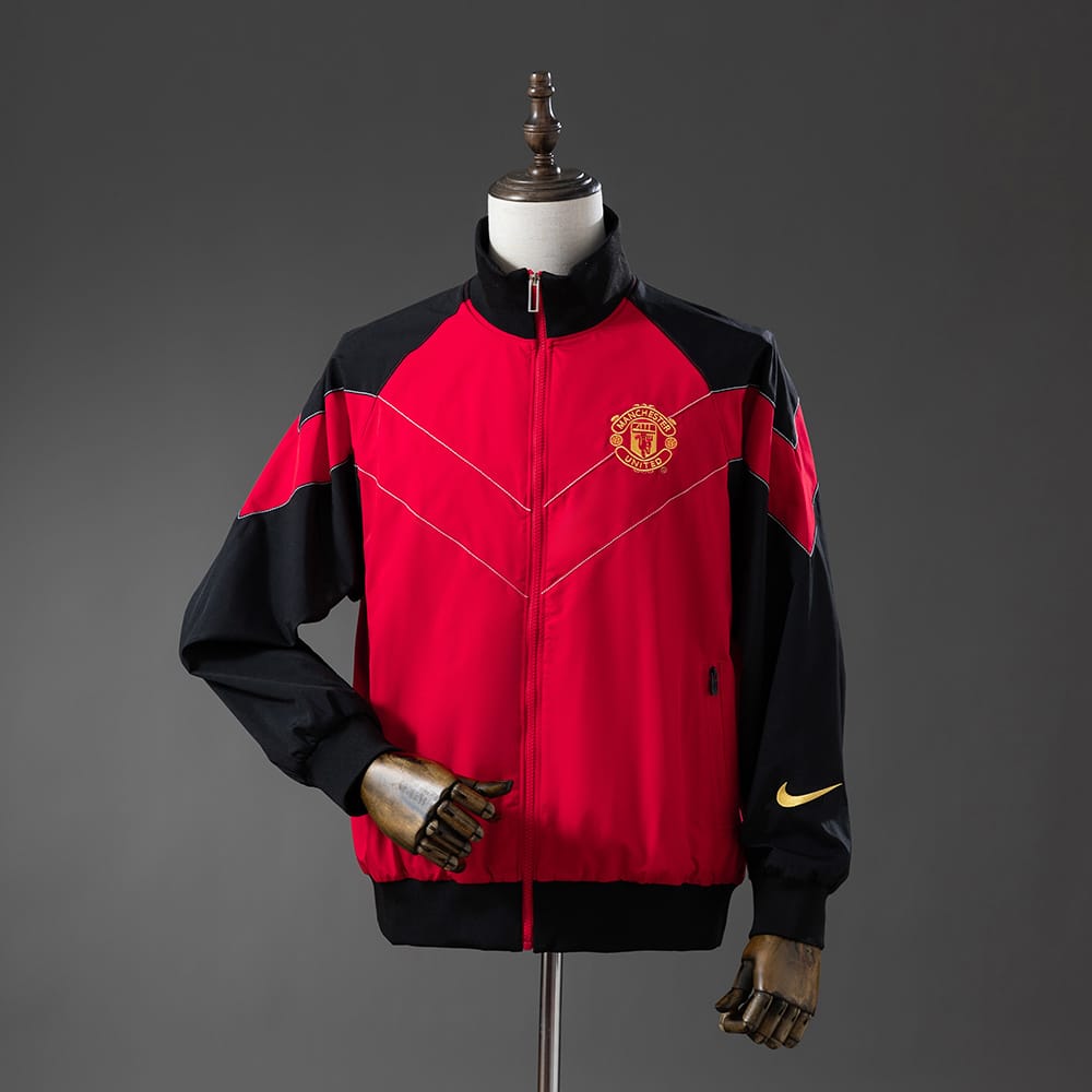 Corta‑Vento Manchester United 06/07 Preto & Vermelho - Vista 1
