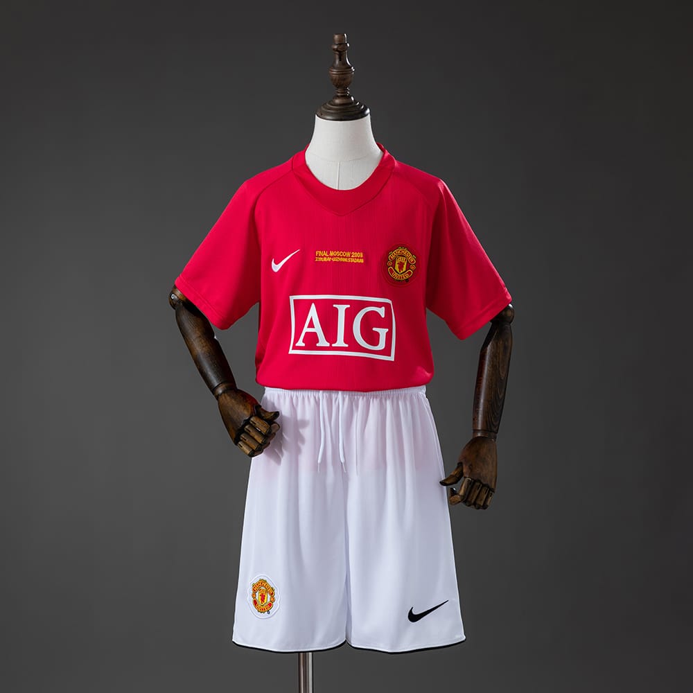 Kit Crianca Manchester United Principal 2007/2008 Champions League - Vista 1