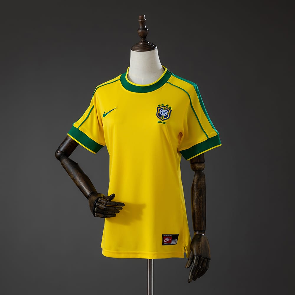 Camisola Principal Brasil 1998 Retro Feminina - Vista 1