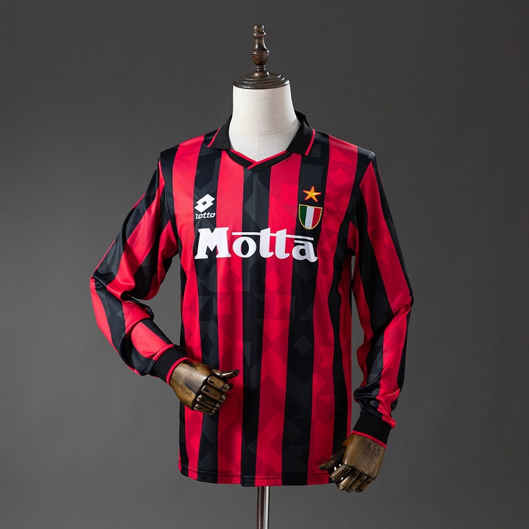 Camisola Principal do AC Milan 1993/1994 (Manga Longa) - Vista 1