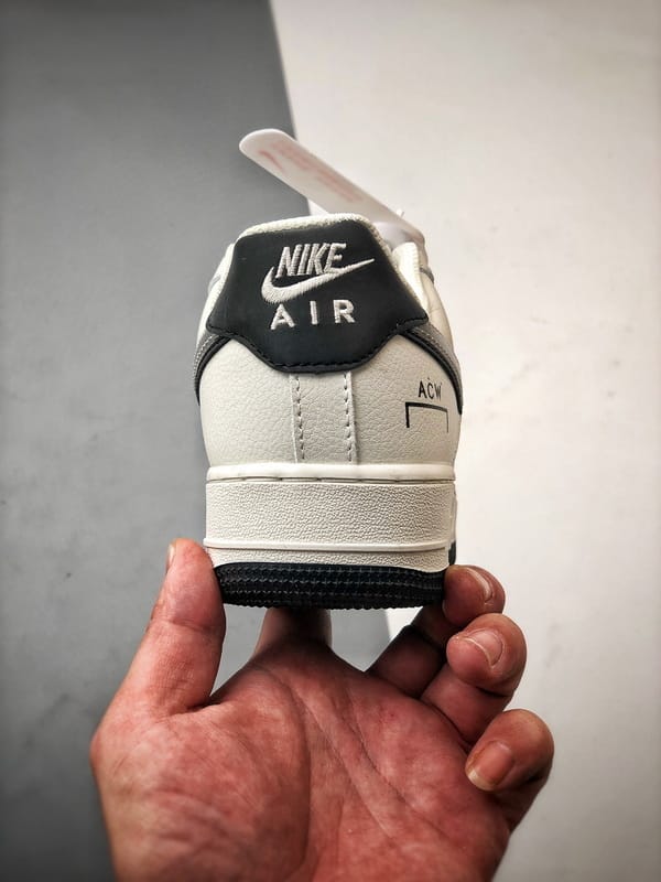 ACW x Air Force 1 Low Creme, Preto e Cinza - Vista 3