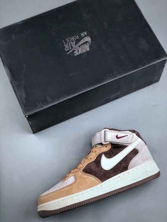 Air Force 107 Mid Cafe Grao Cor - Vista 8