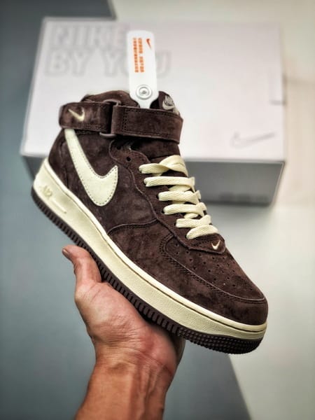 Air Force 107 Mid Chocolate e Marrom Camurca - Vista 6
