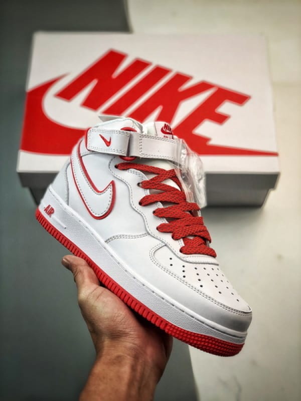 Air Force 107 Mid Branco e Vermelho 3M - Vista 1