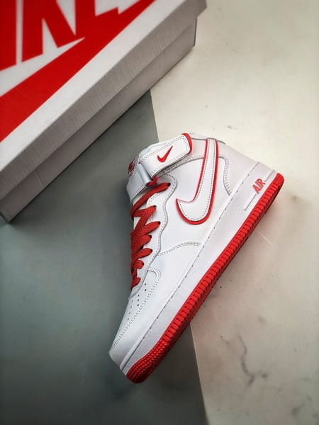 Air Force 107 Mid Branco e Vermelho 3M - Vista 8