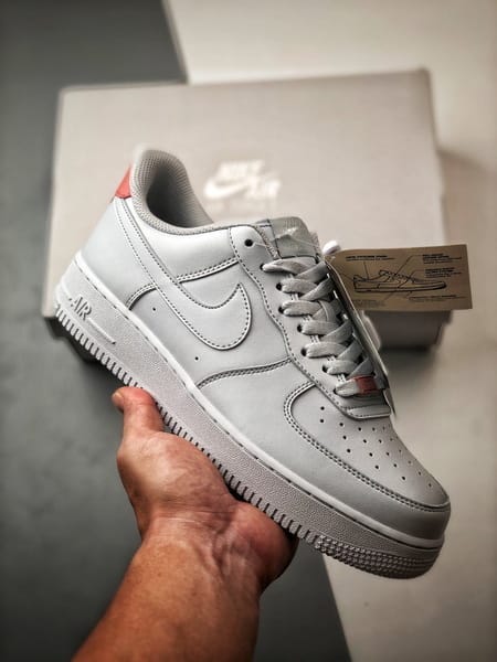 Air Force 1 '07 Low Cinzento Frio e Rosa - Vista 9