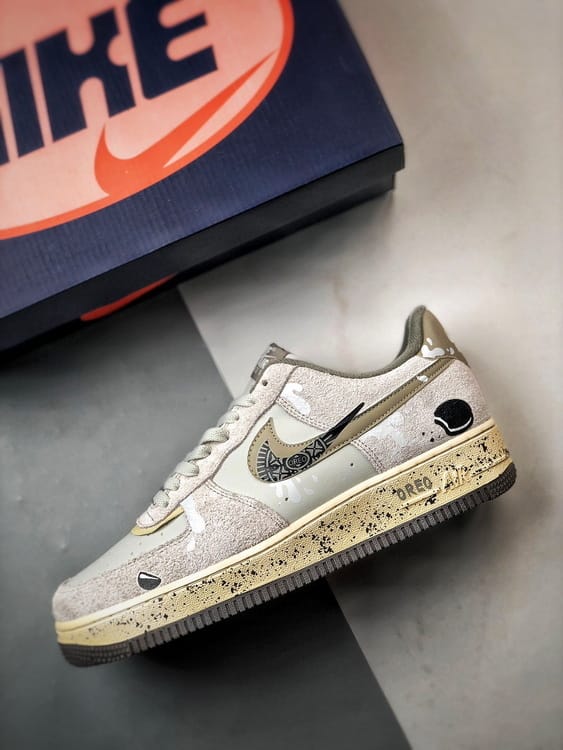 Air Force 1 '07 Low Cinzento Biscoito de Leite - Vista 8