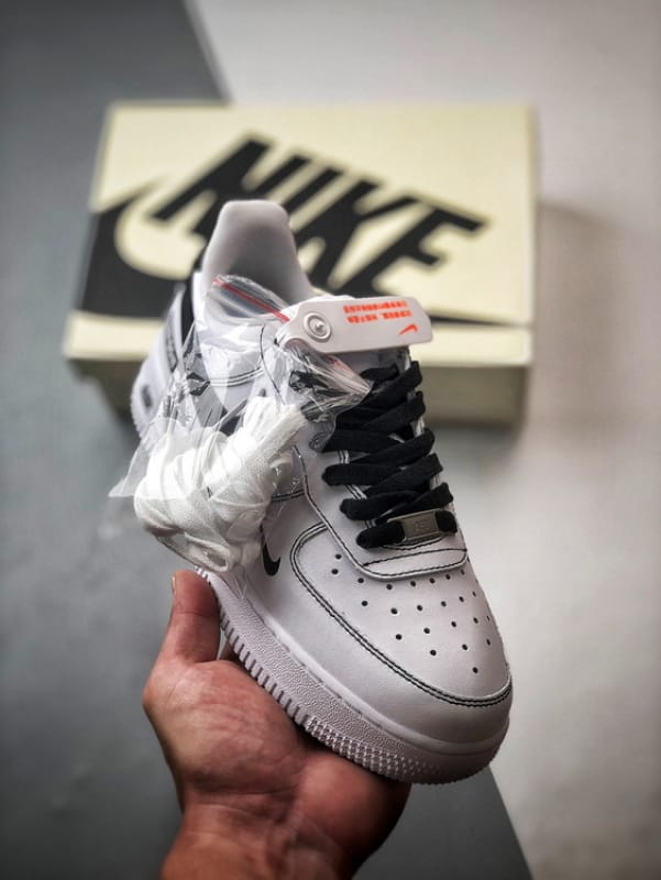 Nike Air Force 1 Low Branco e Preto Simples - Vista 1
