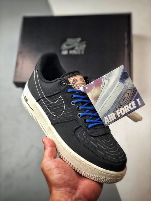 Air Force 1 '07 Low Tecido Preto e Branco - Vista 1