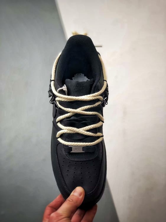 Air Force 1 '07 Low Preto Corrente Desconstruído com Tiras - Vista 9