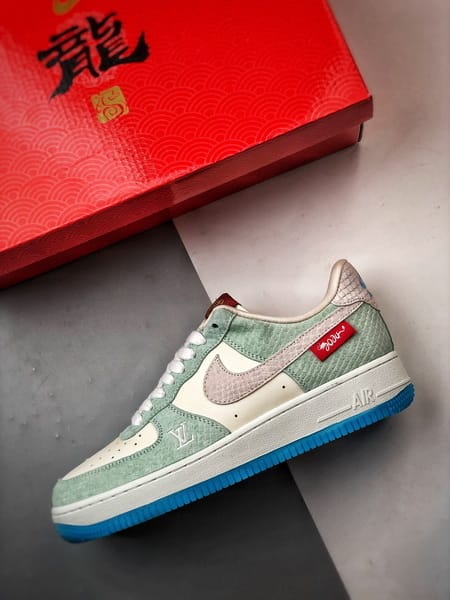 Air Force 1 '07 Low Ano do Dragão Branco e Verde - Vista 8