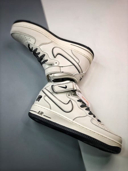 Air Force 1 07 Mid Branco e Preto - Vista 8