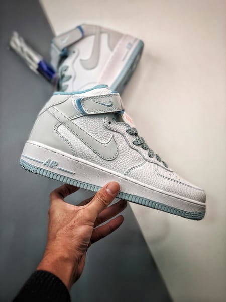 Air Force 1 07 Mid Azul Gelo Estrelas - Vista 9