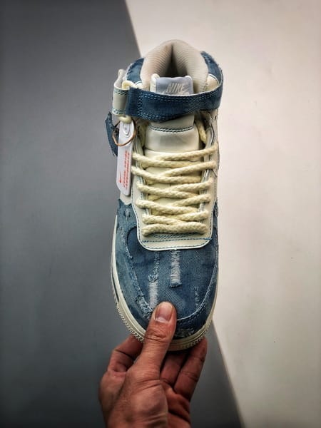 Air Force 1 07 Mid Azul Denim Patchwork - Vista 5