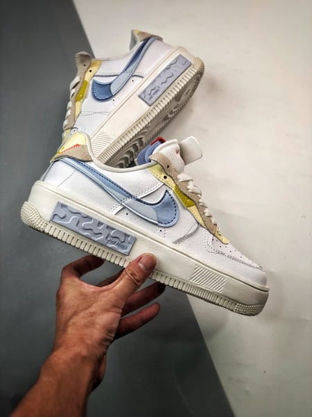 Air Force 1 Fontanka Desconstruido Branco e Azul - Vista 6