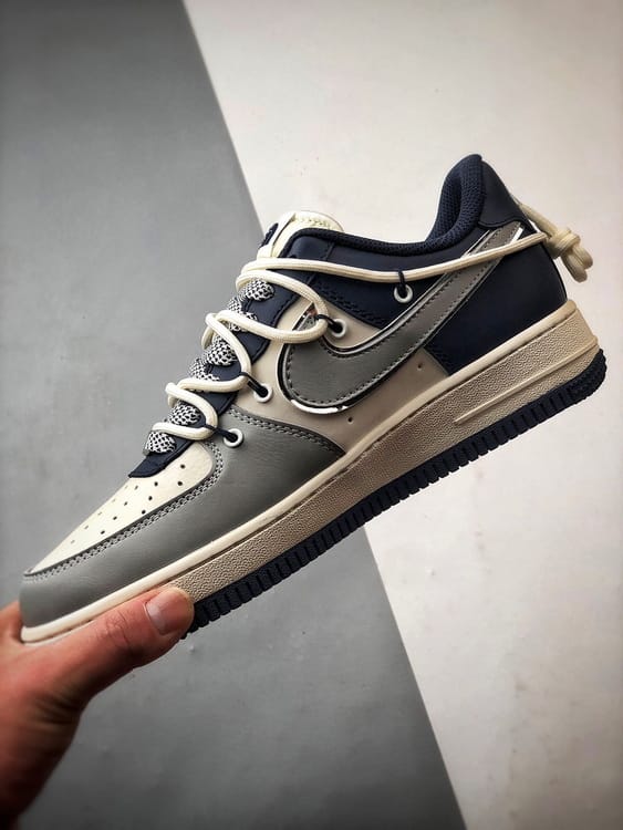 Nike Air Force 1 Low North Face Cinza Azul - Vista 5