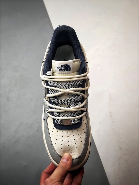 Nike Air Force 1 Low North Face Cinza Azul - Vista 9