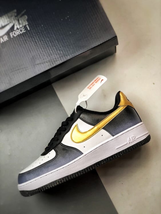 Nike Air Force 1 Low Azul e Dourado - Vista 8