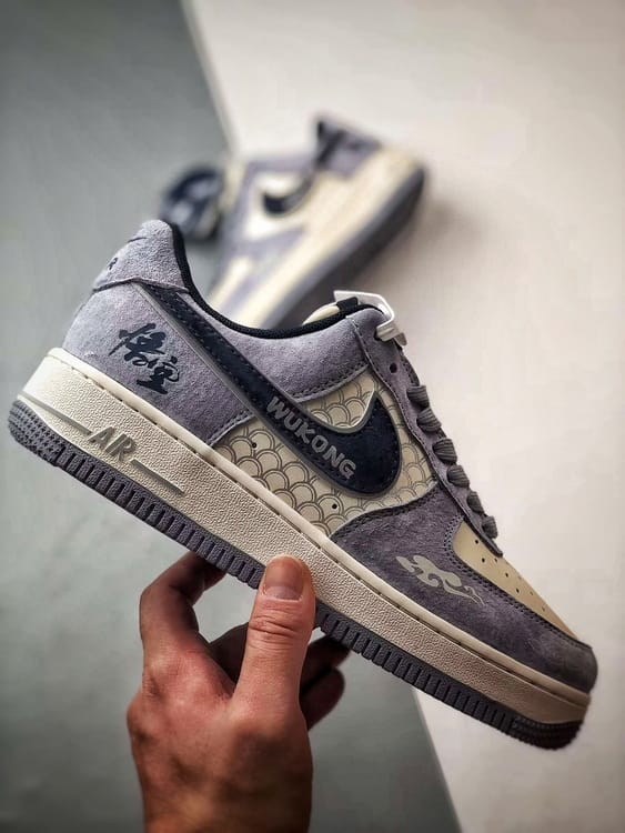 Air Force 1 Low Wukong Cinza Azul - Vista 7