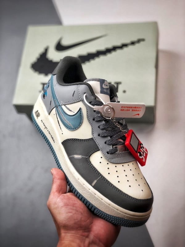 Air Force 1 Low Digimon Cinza e Azul - Vista 1