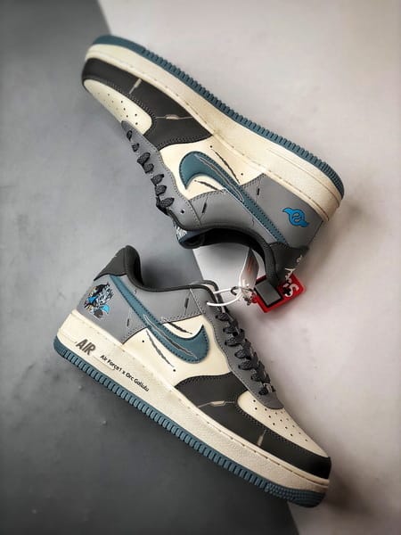 Air Force 1 Low Digimon Cinza e Azul - Vista 6