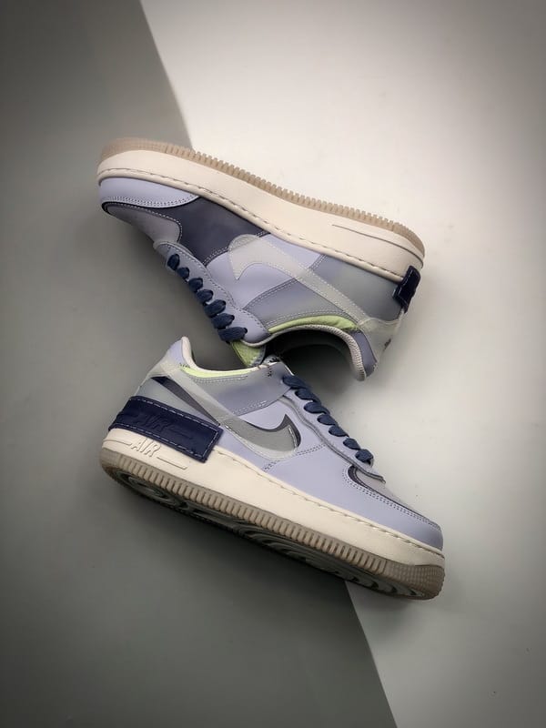 Air Force 1 Shadow Cinzento Azul Meia Noite - Vista 2