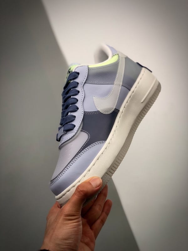 Air Force 1 Shadow Cinzento Azul Meia Noite - Vista 3