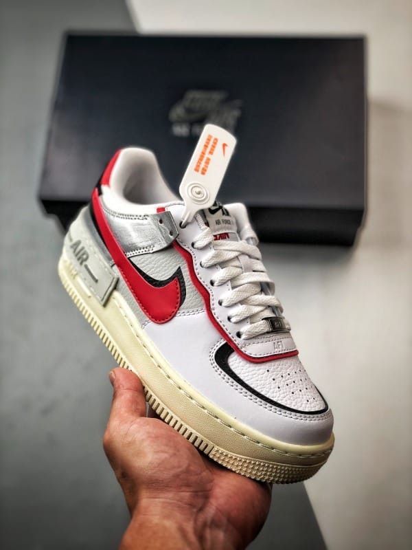 Air Force 1 Shadow Branco Vermelho e Preto - Vista 1