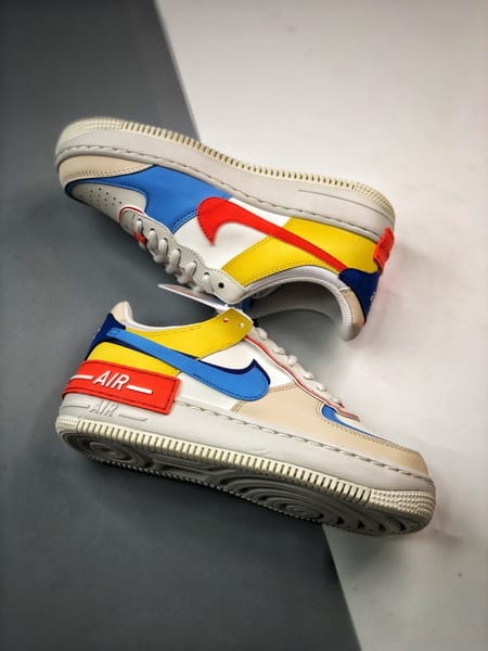 Air Force 1 Shadow Branco Azul e Vermelho - Vista 5