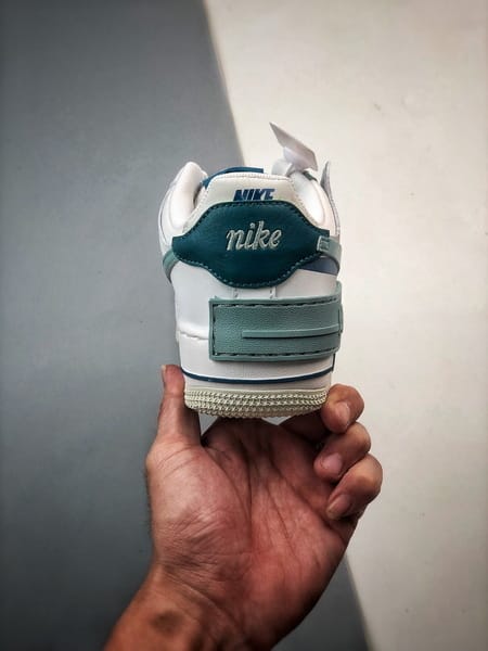 Air Force 1 Shadow Branco Azul e Verde - Vista 3