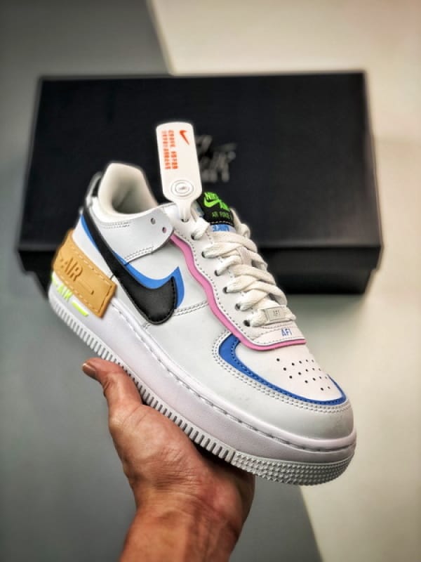Air Force 1 Shadow Branco Preto e Amarelo - Vista 1