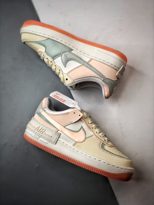 Air Force 1 Shadow Bege Rosa e Cinzento - Vista 6
