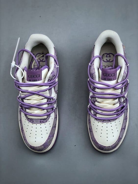 Air Force 1 X GUCCI Roxo com Tiras - Vista 6