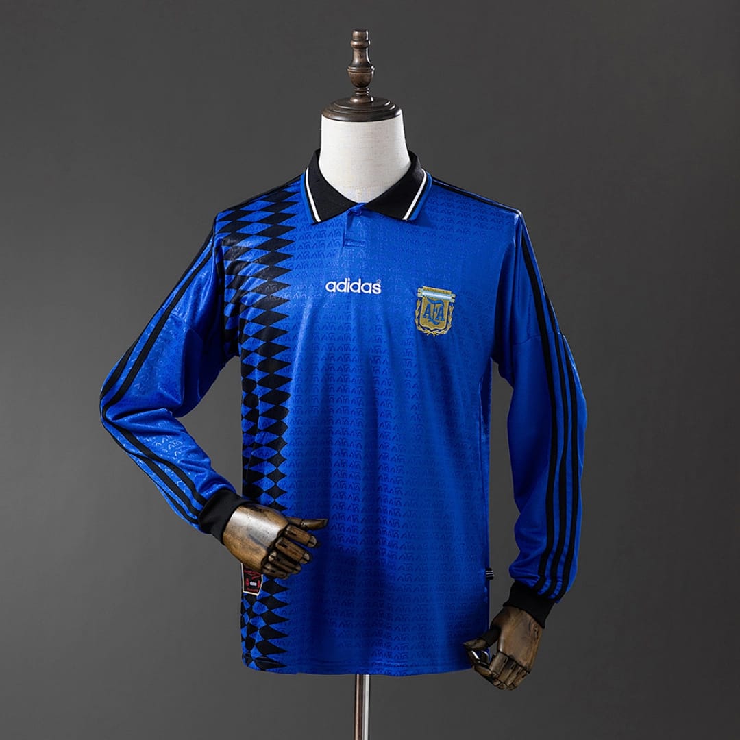 Camisola Alternativa da Argentina 1994 (Retro, Manga Longa) - Vista 1