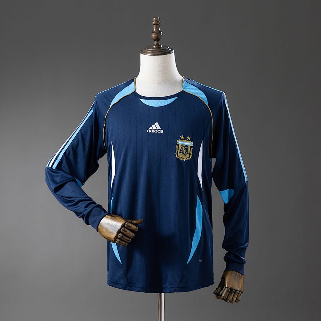 Camisola Alternativa da Argentina 2006 (Retro, Manga Longa) - Vista 1