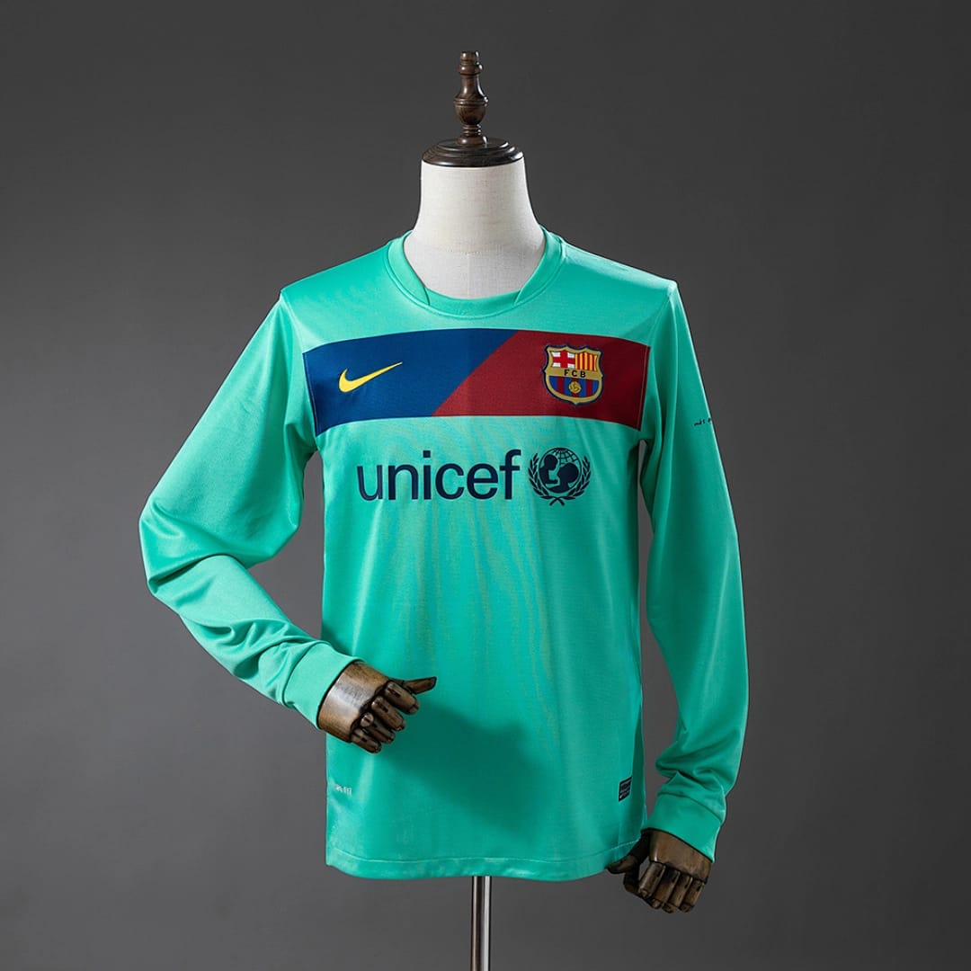 Camisola Alternativa do FC Barcelona 2010/2011 (Retro, Manga Longa) - Vista 1