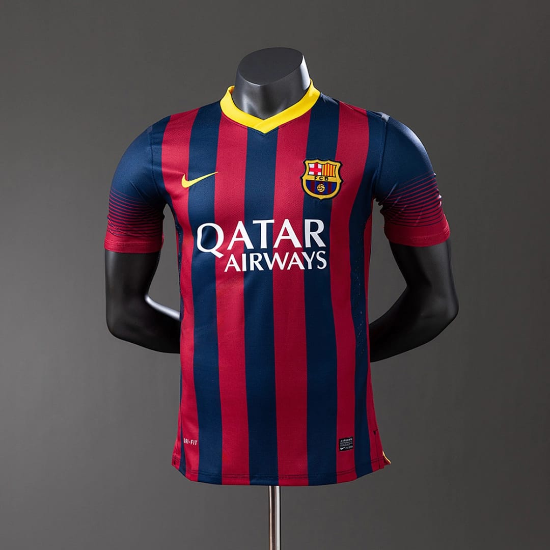 Camisola Principal do FC Barcelona 2013/2014 (Retro, Versao Jogador) - Vista 1