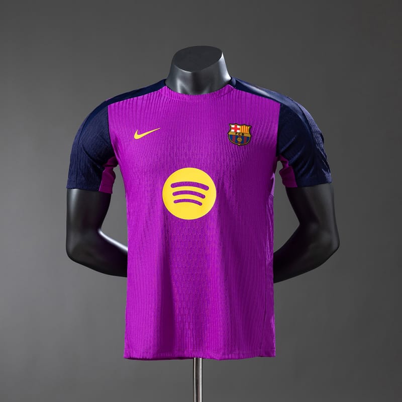 Barcelona 25/26 Pre-match training versão jogador-roxo - Vista 1