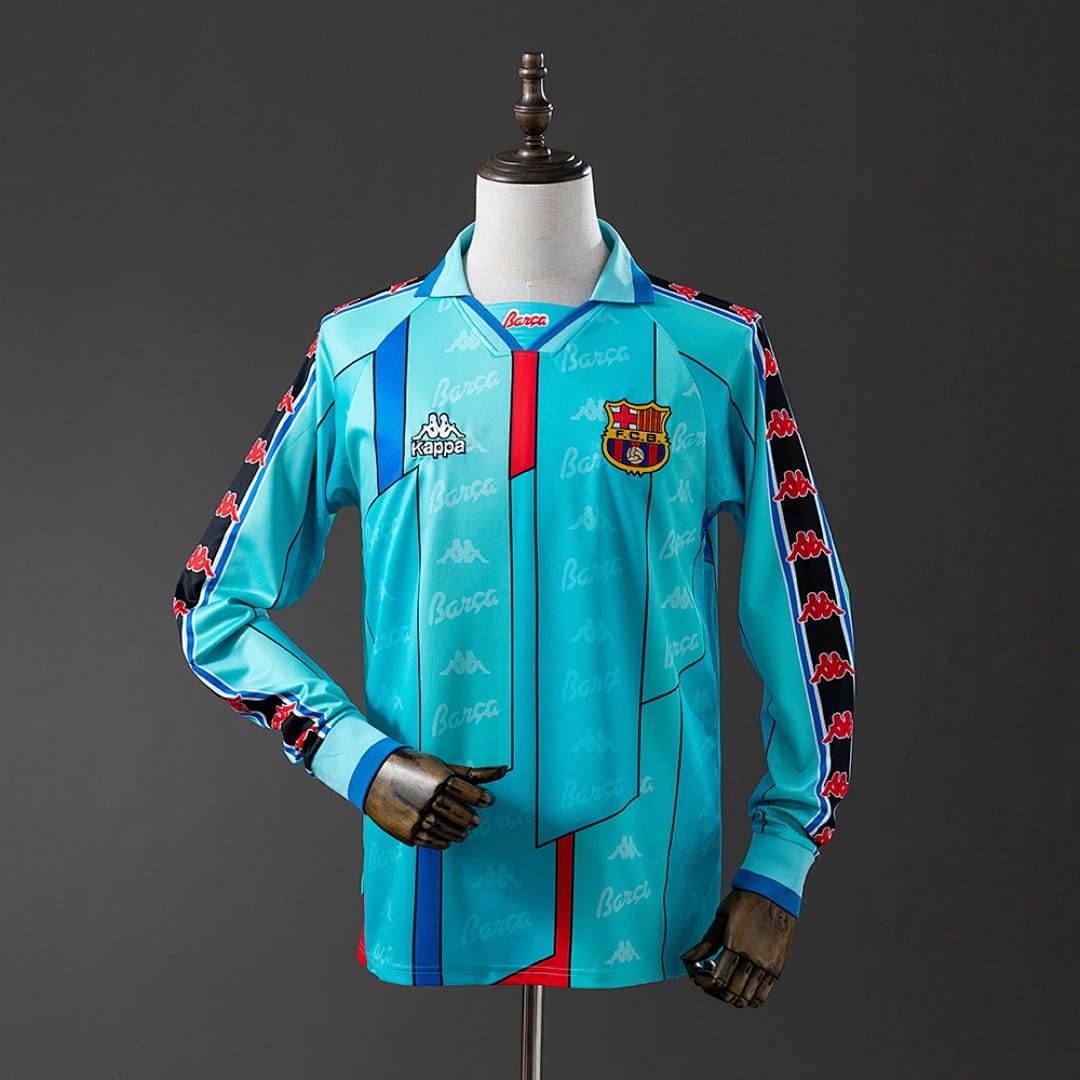 Camisola Alternativa do FC Barcelona (Retro, Manga Longa) - Vista 1