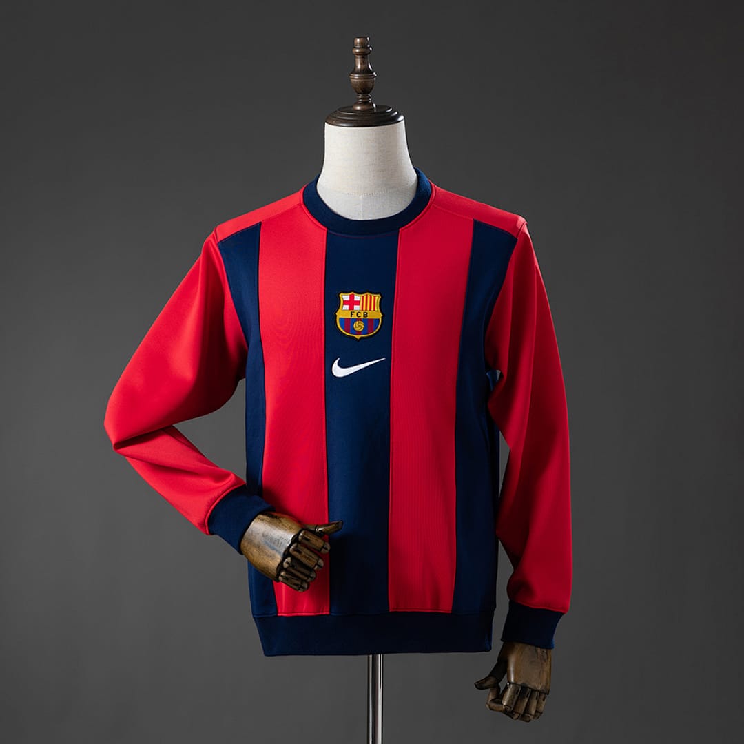Sweatshirt Barcelona Manga Comprida Vermelha e Azul - Vista 1
