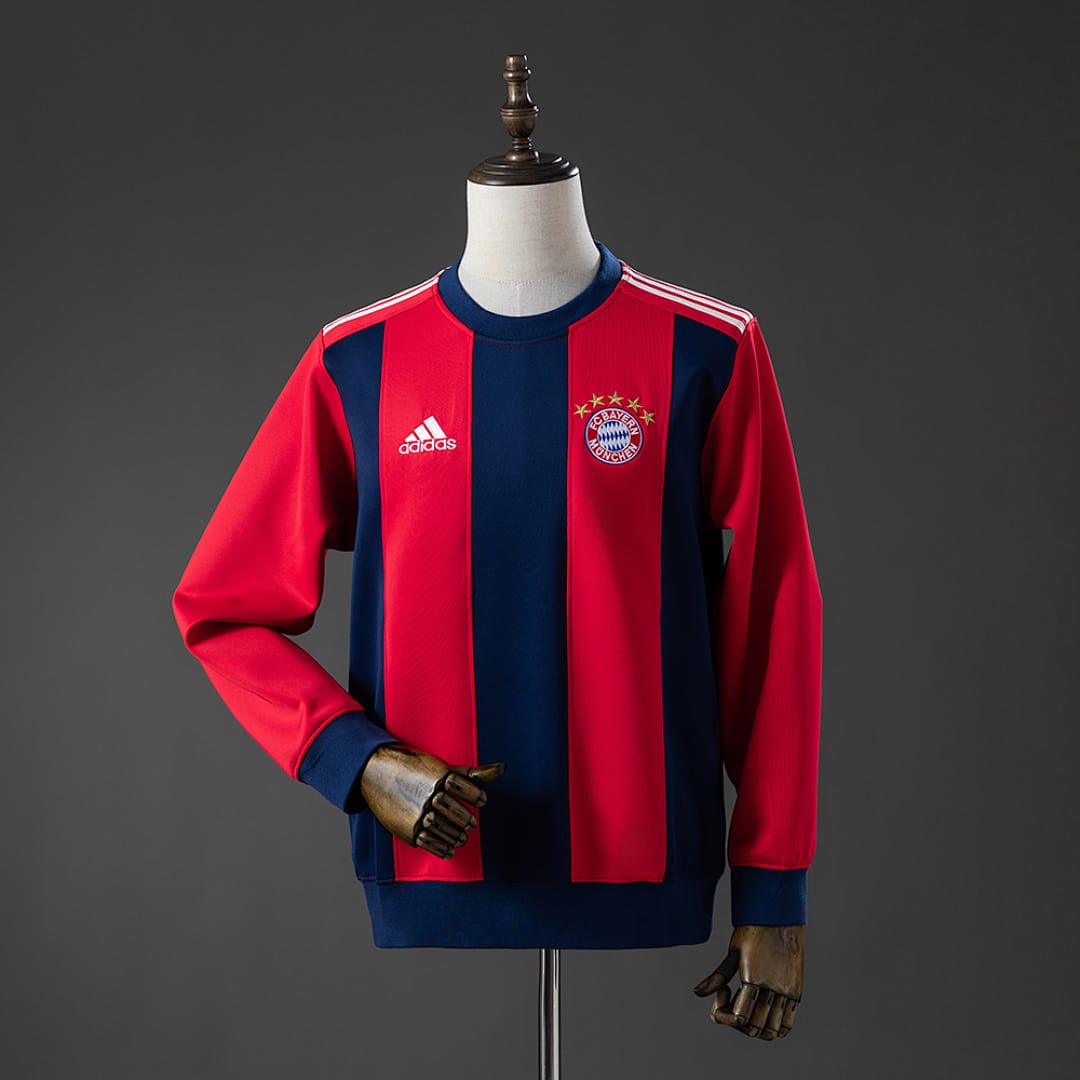 Sweatshirt Bayern Munich Manga Comprida Vermelha e Ciano - Vista 1