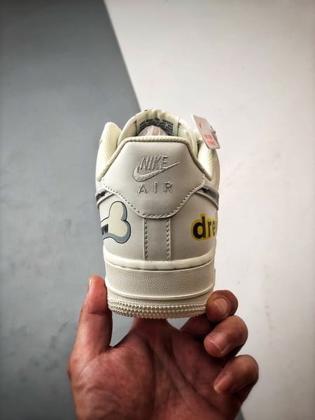 Drew x Air Force 1 Low Mescla Preto e Amarelo Grafite - Vista 4